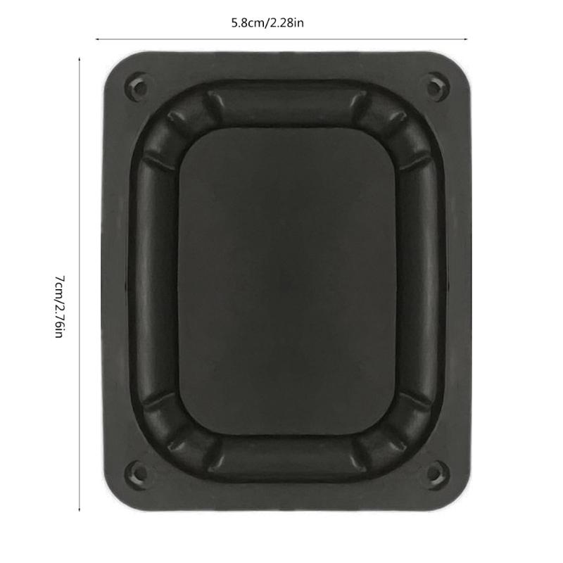 69x59mm Rechteckiger Basslautsprecher Passivstrahler Hilfs-Gummi-Vibrationsplatte Subwoofer-Reparatur