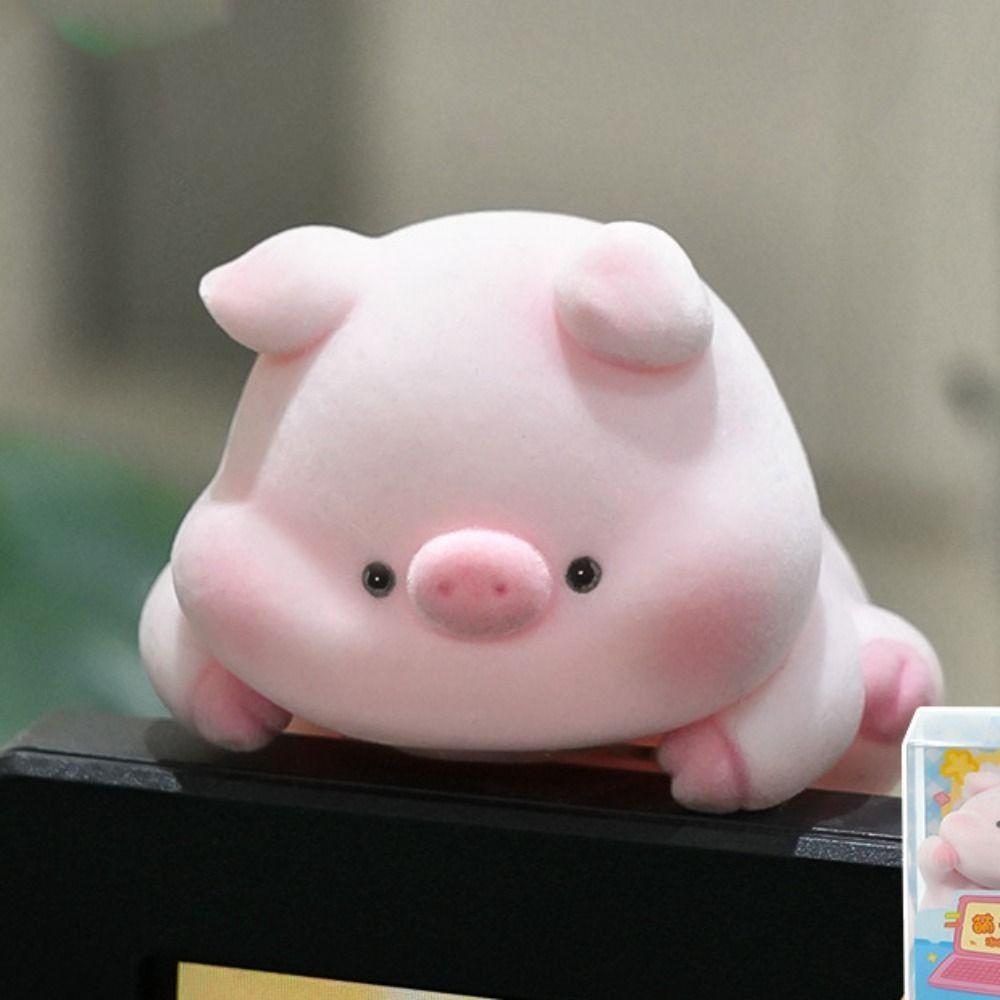 4Pcs/8pcs/set Flocking Computer Monitor Decoration Panda Dog Center Console Doll  Navigator