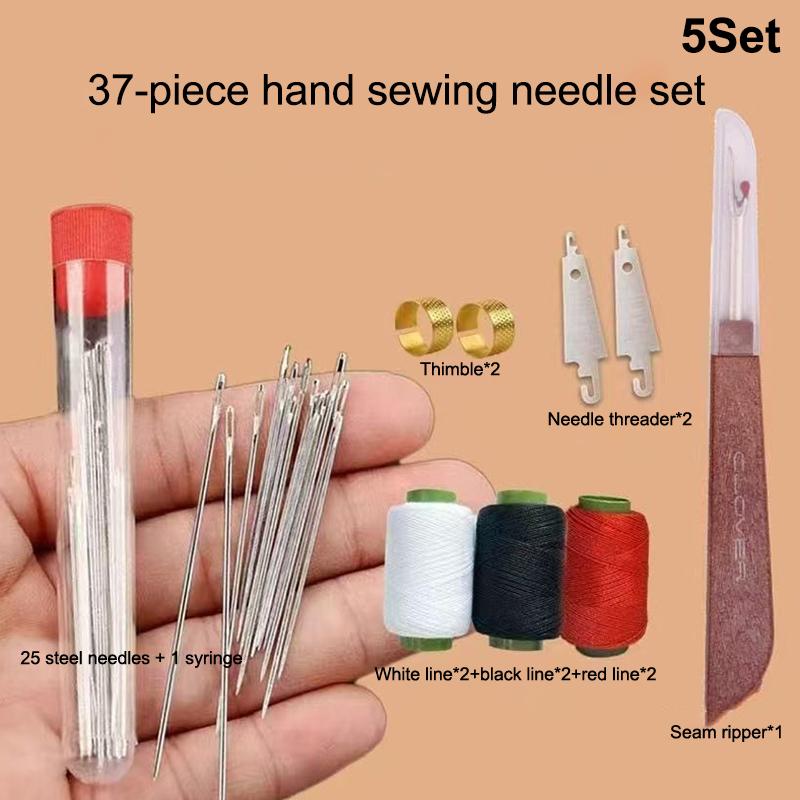5Sets Needle Thread Hand Repair Tool, With Top Easy Sewing Kit, Durable Multi-Purpose Quilt Sewing Needles For Sewing