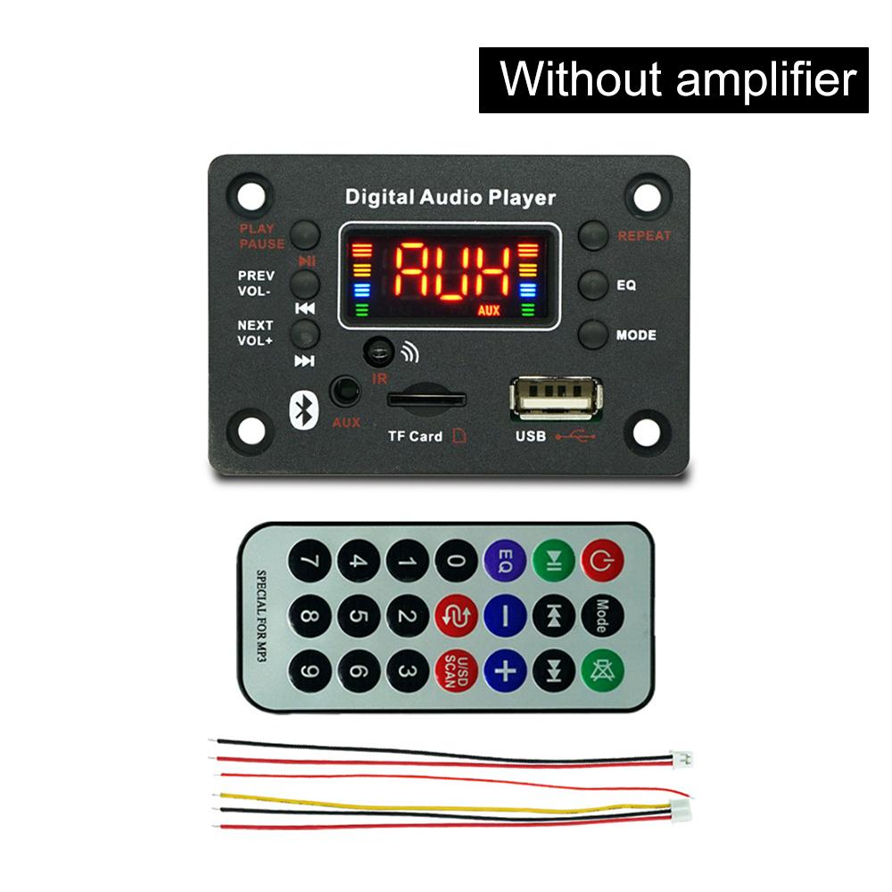 12V Wireless Bluetooth 5.0 MP3 WMA Decoder Board Car Audio USB TF FM Radio Module Color Screen MP3 Player with Remote Control