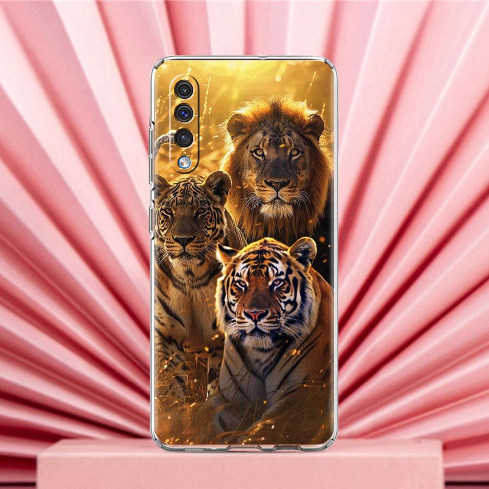 Phone Case For Samsung A56 A36 A26 A24 A16 A14 A12 A32 A50 A70 A22 A40 A34 A54 A42 A52 5G A04s A06 Cover Cool Animal Tiger Lion