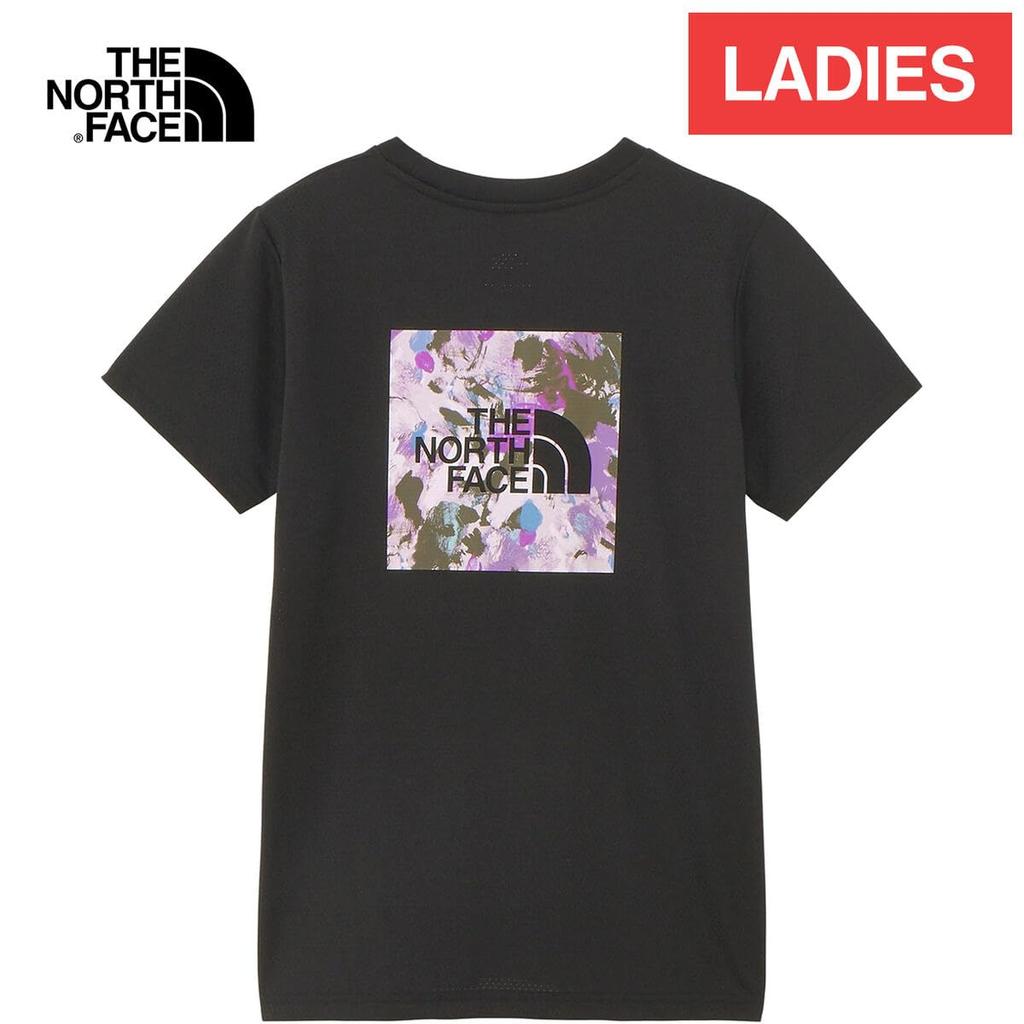 North Run Mesh Square Logo S [The Face] S/S Tee, Black,