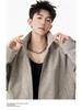 Unisex Retro PU Leather Motorcycle Jacket - Autumn Trend, Loose Fit, Versatile Style