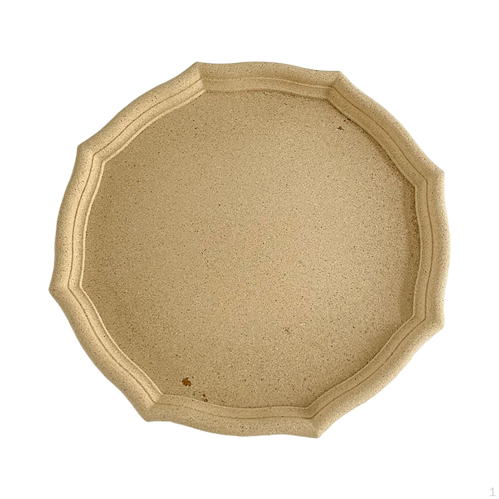 

Wooden Vanity Tray Perfume Dish Jewelry Trinket Round Serving for Dresser Bedroom