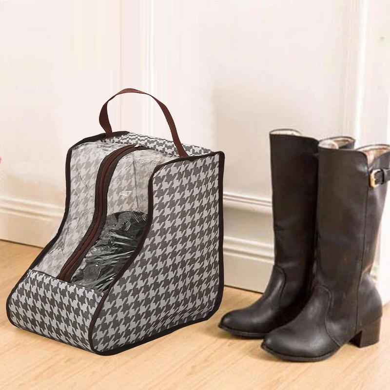 Shoes Dust Cover PVC Mesh Transparent Shoe and Boot Storage Bag with Zipper Portable Travel Anti-dust Organizer Protector Bags
