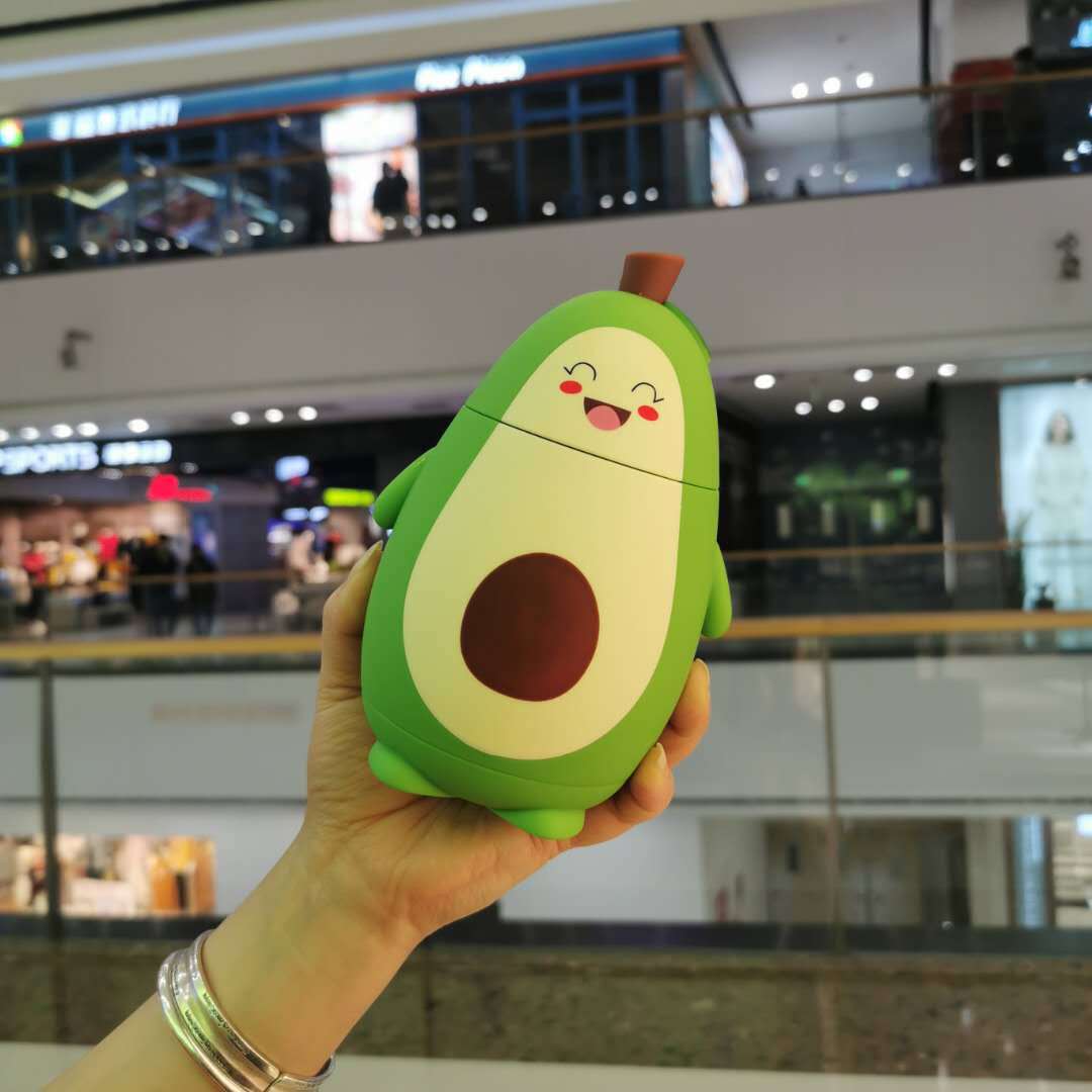 

High Looks Super Cute and Adorable Avocado Emoji Pack Glass Water Cup Double-layer Insulated Tea Cup 0.25L