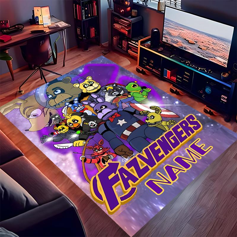 Custom personalization Five Nights at Freddy's Print Area Rug - Soft, Washable Non-Slip Indoor Mat,Living Room,Home&Office Decorative Rug