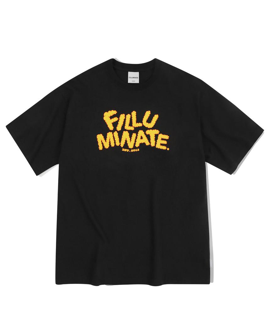 FILLUMINATE Oversized Cumulus Logo T-Shirt - Black