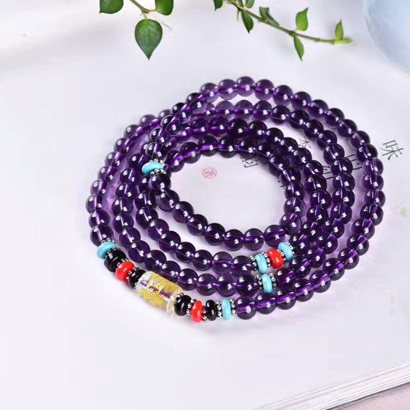 Multilayer Garnet Amethyst Beads Bohemian Wrap Bracelet Charm Women Men Wristband Jewelry Gift