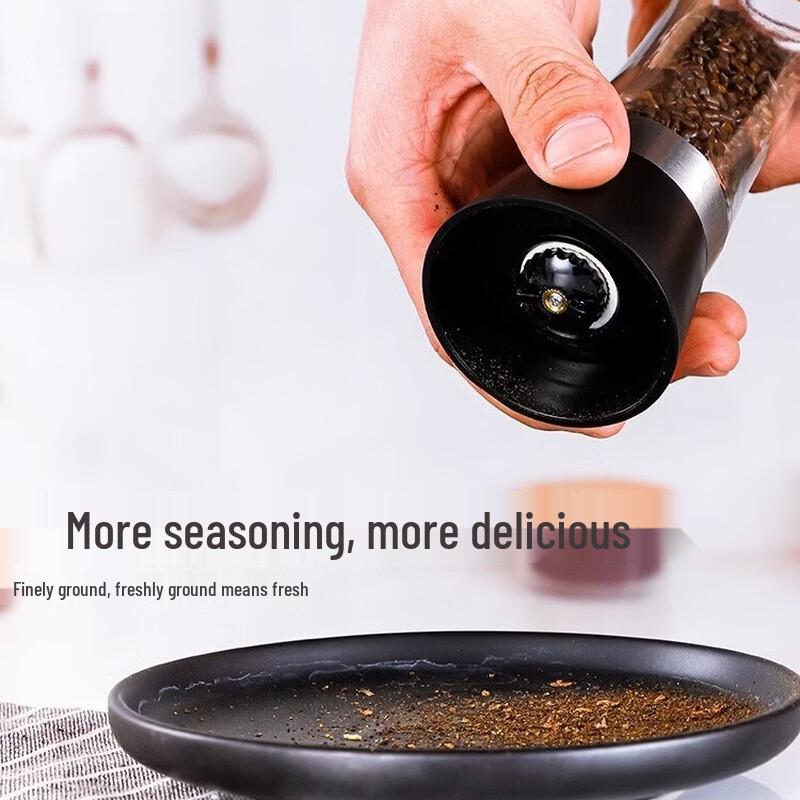 Zhishi Adjustable Manual Glass Pepper Grinder