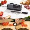 Professional 3-Stage Electric Knife Sharpener for Kitchen Knives, LCD Screen, 100% Diamond Abrasive, Adjustable Rotational Speed, Precision Angle