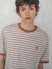 FLATWAVE IN SEOUL Loma Stripe Ringer T-Shirts Brown