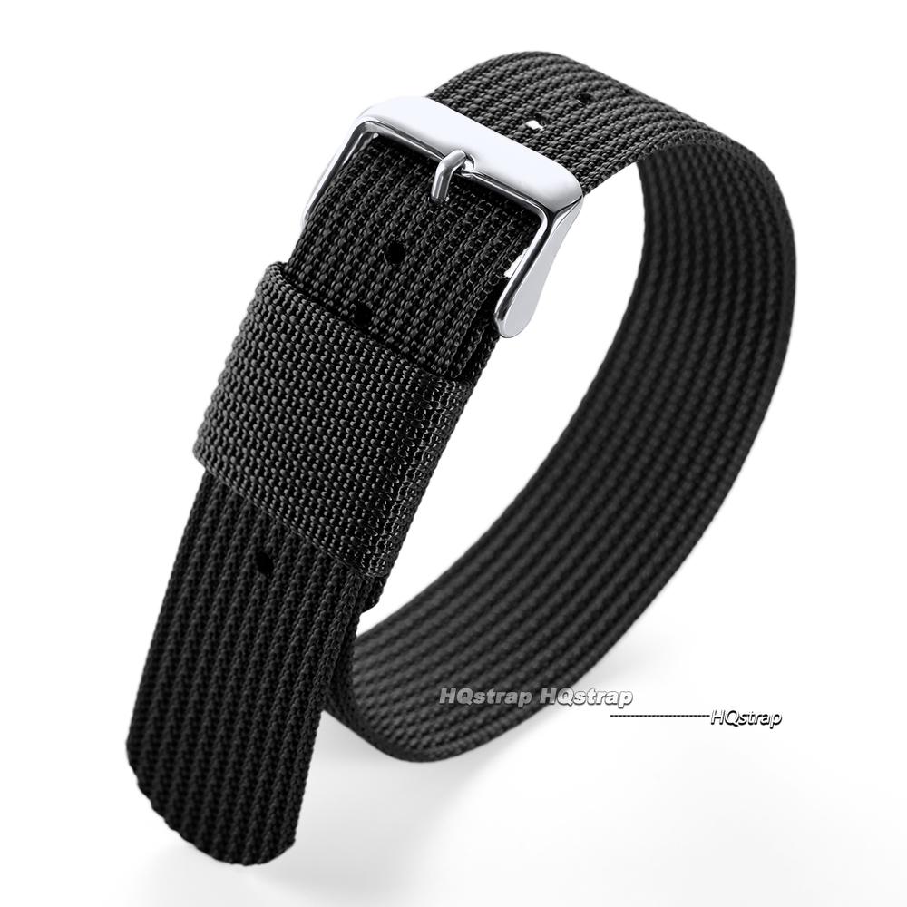 Ribbed Nylon 18mm 20mm 22mm Watch Band Men Women Straps Woven Canvas Bracelets Sport Wristbands Breathable Replacement Belt