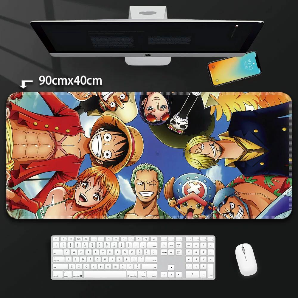 One Piece Leather Mouse Pad Oversized Peripherals Two-dimensional Anime  Monkey D. Luffy Roronoa Zoro  Boys Computer E-sports Game Keyboard Table Mat