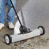 50Lbs Rolling Magnetic Sweeper with Wheels, Push-Type Magnetic Pick Up Sweeper, 24-inch Large Magnet Pickup Lawn Sweeper with Telescoping Handle, Easy