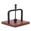Table Napkin Holder with Lifting Ball Solid Wood Base Metal Rack Napkin Dispenser for Home Restaurant Coffee Shop Black