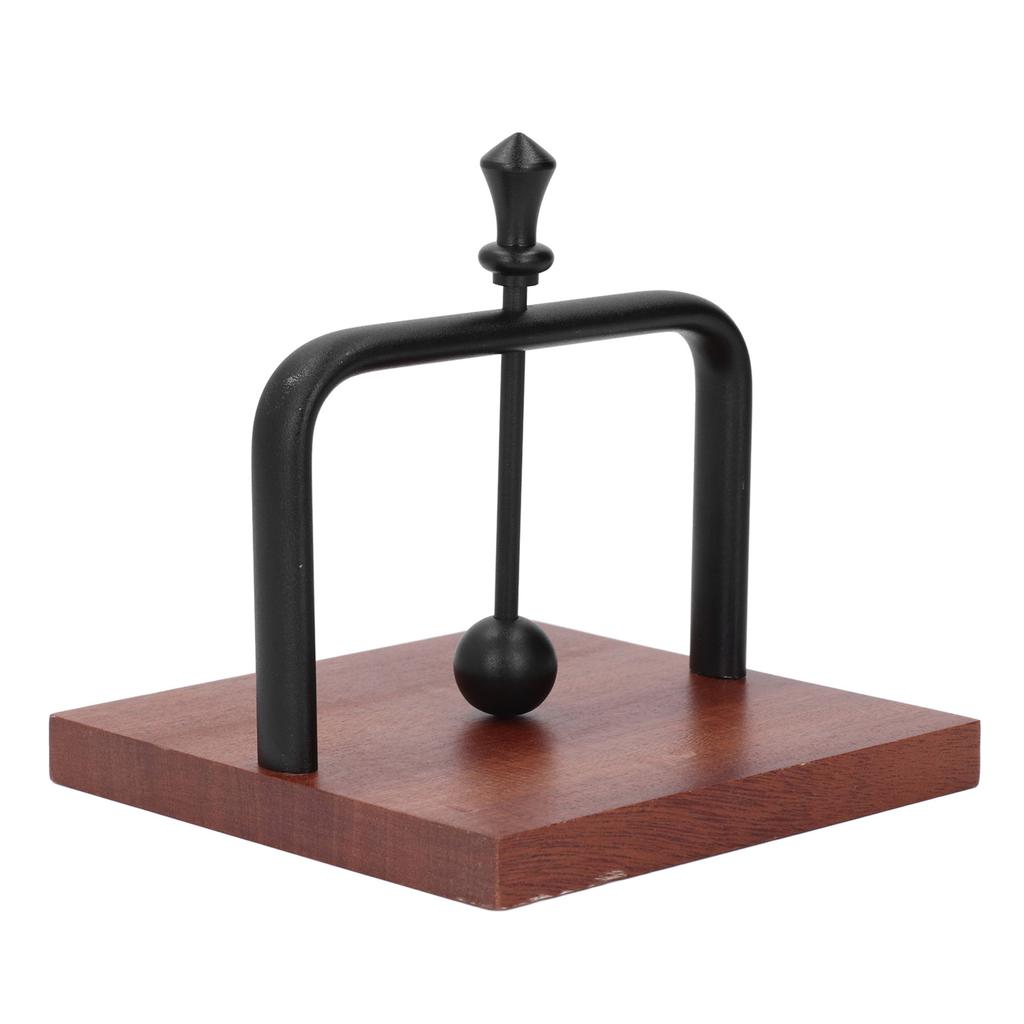 Table Napkin Holder with Lifting Ball Solid Wood Base Metal Rack Napkin Dispenser for Home Restaurant Coffee Shop Black