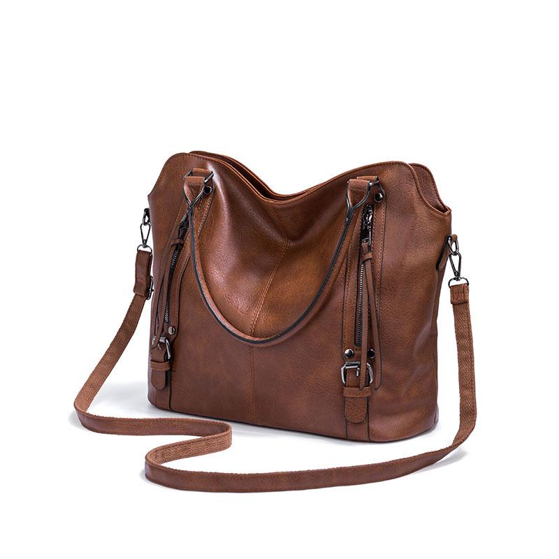 Women's Large Soft Leather Handbag: European & American Style Tote, Single Shoulder & Crossbody Bag, 2025 Collection