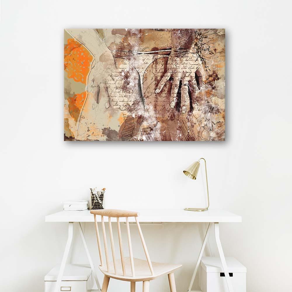 Imprimeu pe pânză, Nud feminin abstract