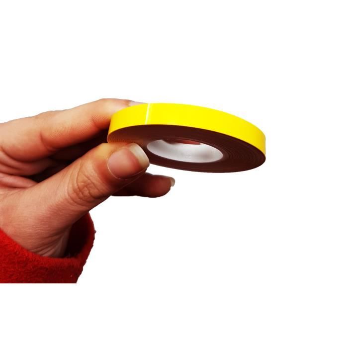 Bandes adhésives - racing - jaune - 5 mm x 6 mt - personnalisation jantes - multi-usages