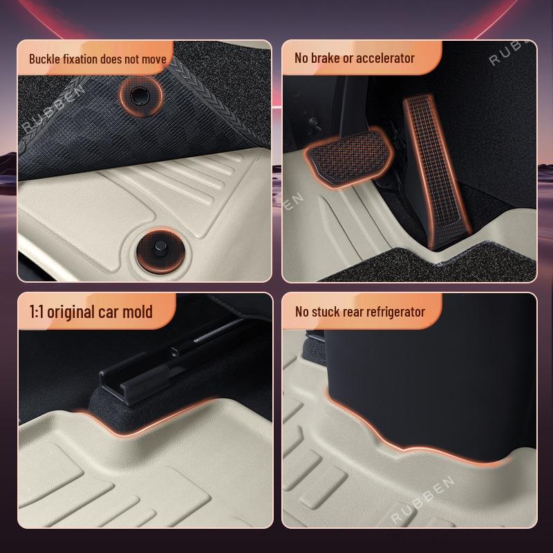 Ideal I8 TPE Waterproof Floor Mats: Full Surround Carpet Decoration for 25 Models