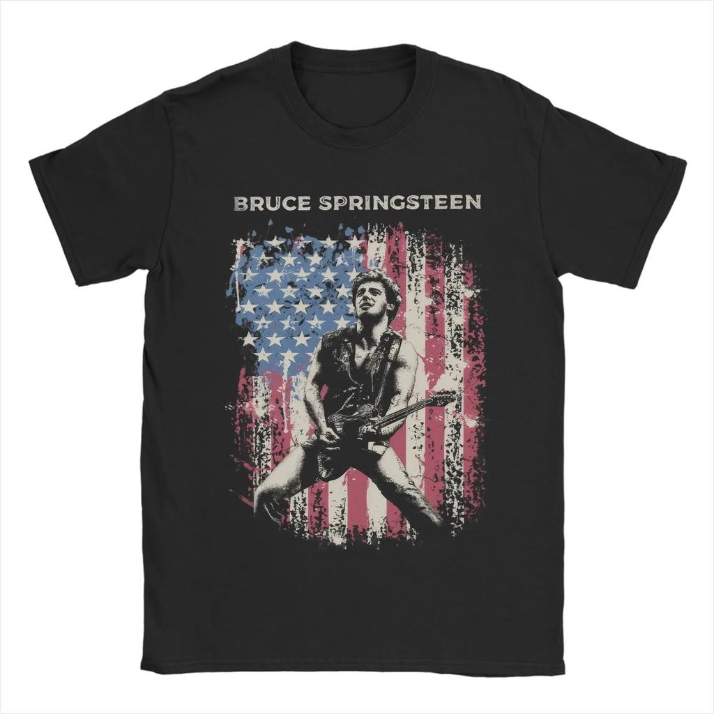 2026 Japan Anime The E Street Band Bruce Springsteen Graphic Print T-Shirt Women Men Streetwear Style Oversized Cotton Summer New Tee Short Sleeve Top