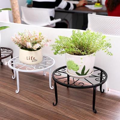 1pc Metal Potted Plant Stands Duty Rustproof Iron Round Flower Pot Stands Plant Holder Support Rack Plant Stand Rack