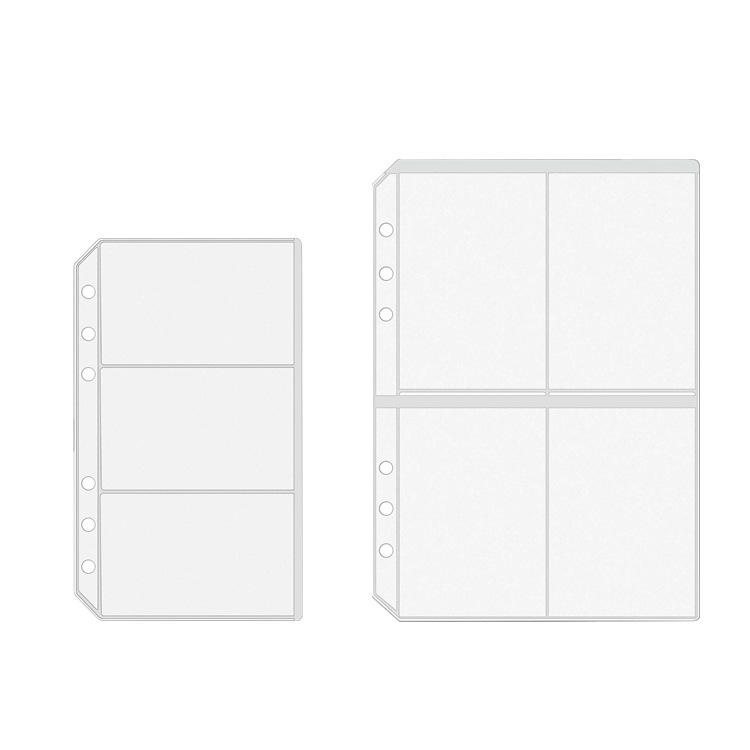 A5 A6 Transparent PVC File Folders Loose Leaf Bag Notebook Document Filing Bag