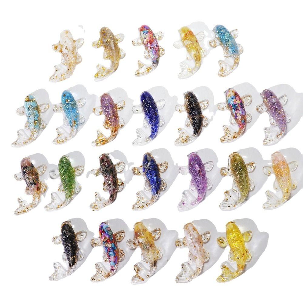 Natural Crystal Resin Crafts Wedding Accessories Artificial Fish Car Pendant Fish Ornaments