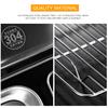 Stainless Steel Flat Bottom Baking Tray with Mesh Set Square Barbecue Plate with Cooling Rack Drip Pan Baking Plate