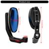 Adjustable Motorcycle Rearview Mirrors with Wide View Motorcycle Side Mirrors Universal Motorcycle Mirrors for FGJ-037-B