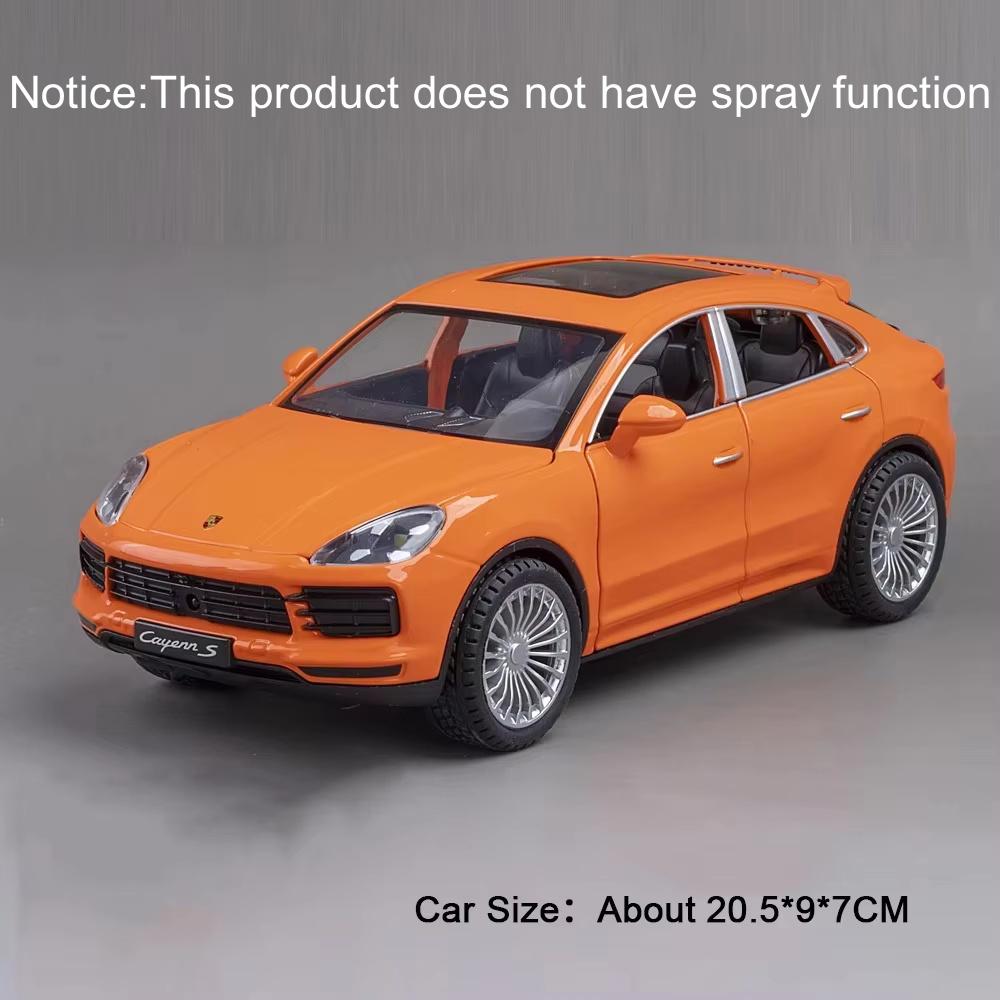 Scale 1:24 Panamera Cayenne S Car Model Toy Alloy Body Rubber Tires Pull Back Sound Light Vehicle Models Holiday Supercar Gifts