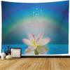 Watercolor Floral Lotus Tapestry Office Living Room Decoration Home Wall Tapestry