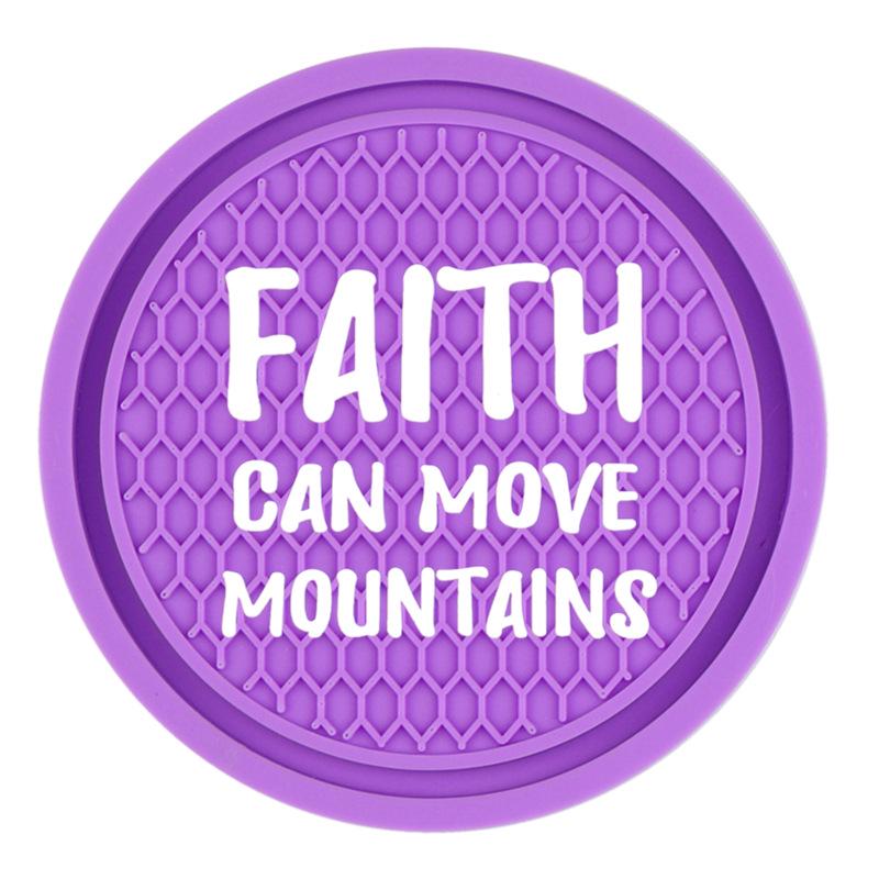 

Faith Rhinestone Car Coaster and Anti-slip Mat Set for Interior Decoration Single Pack