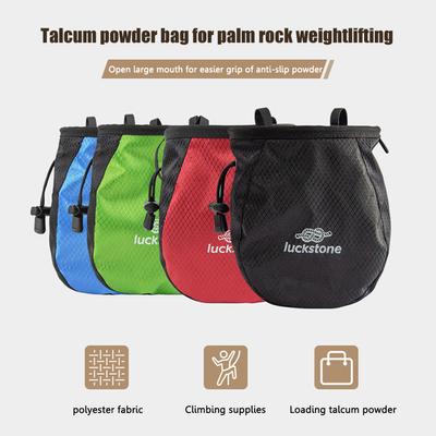 Magnesium Powder Bag Waterproof Polyester Chalk Bag Adjustable Belt Waist Pouch Tear Resistance for Outdoor Climbing