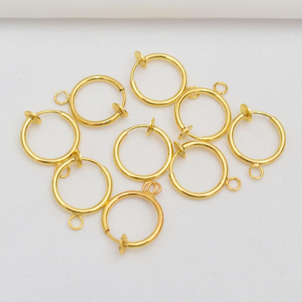 10pcs Fashion Invisible Earless Ear Clips 13Mm Spring Earclips With Hanging Diy Handmade Conversion Accessories