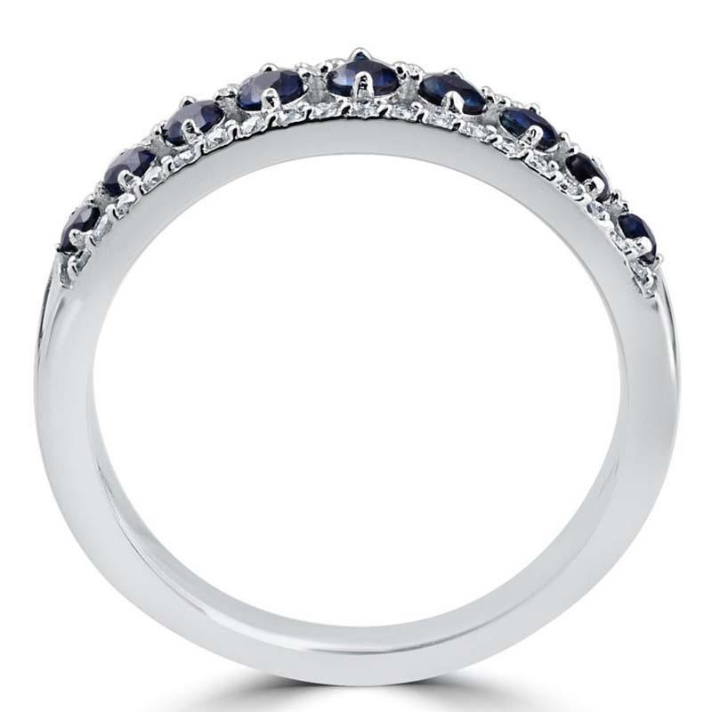 Hot Sale S925Blue zircon micro-set ring Popular European and American fashion women's rings