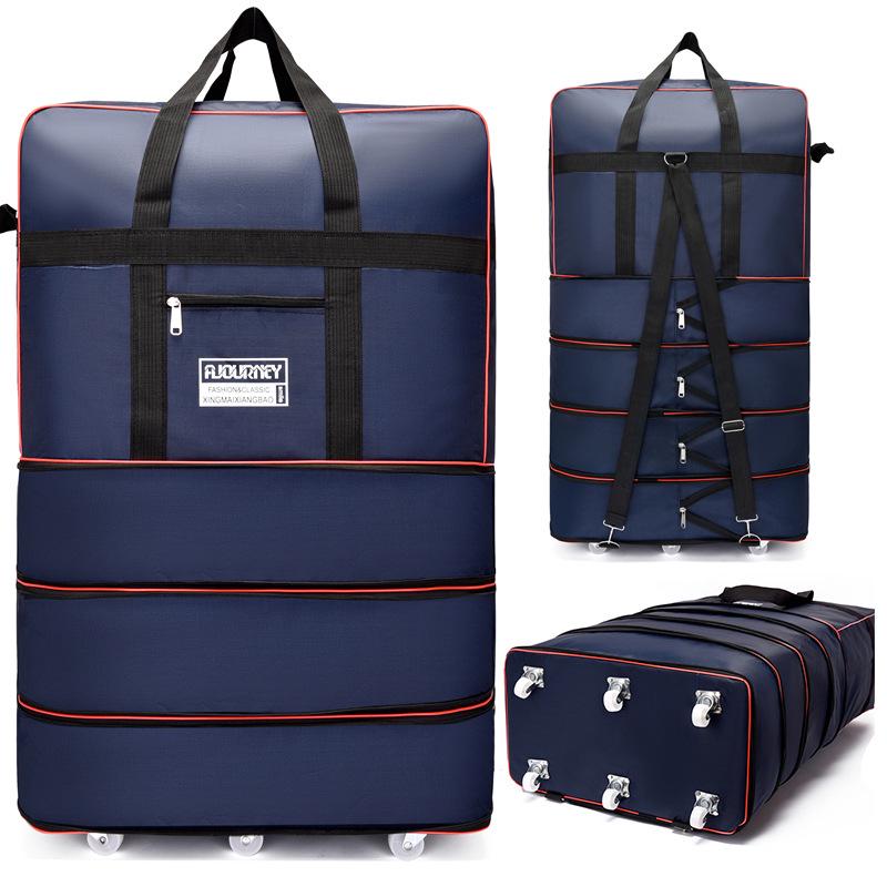 Expandable Large Capacity Foldable Travel Luggage with Universal Wheels (158 cm)