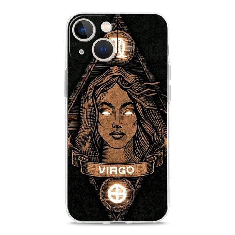 Aries Leo Libra Pisces Virgo Phone Case For iPhone 11 Cases iPhone 15 12 13 14 16 Pro Max X XR XS 14 15 Plus 16Pro Clear Cover