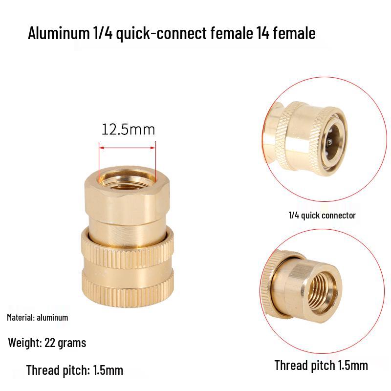 2-Point Brass Quick Connect High-Pressure Water Gun Hose for Car Washing and Cleaning 380.