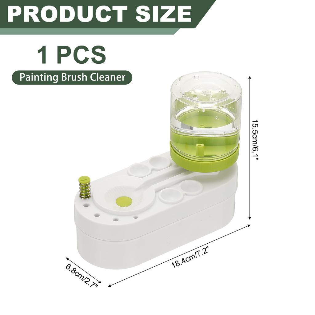 YOKIVE Watercolor Brush Washer with White Green Water Tank, Art Supplies