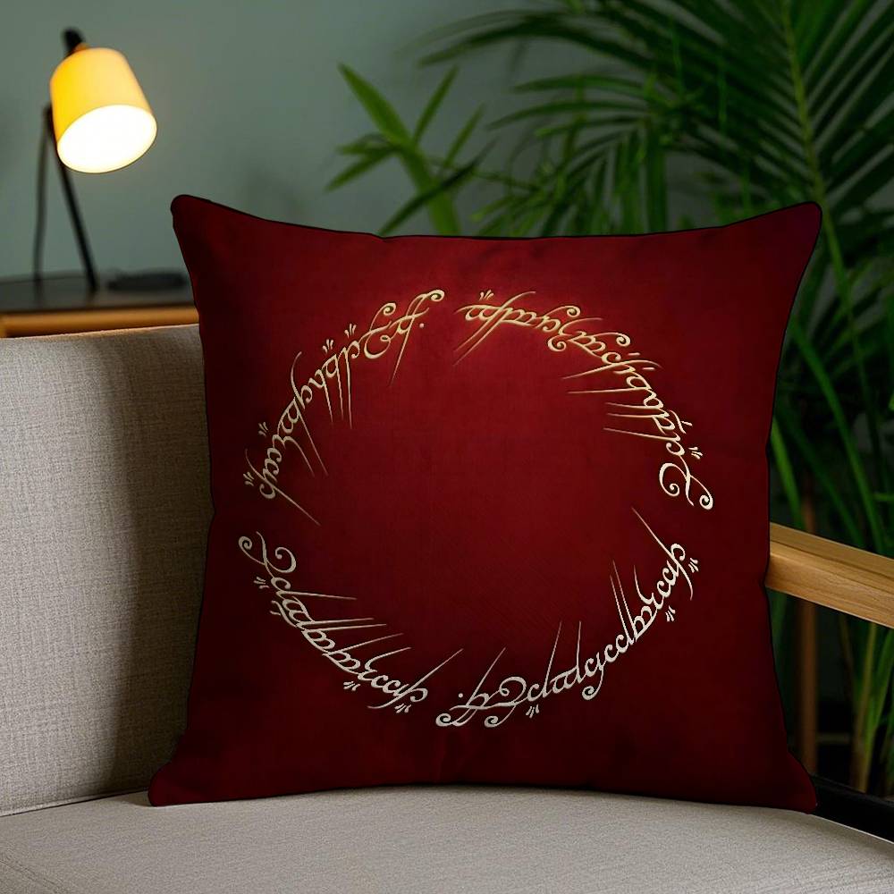 The L-Lord Of The R-Rings Pillow Case Sofa Short Plush Double-Sided Hd Printing Room Home Office Gift Cushion Cover