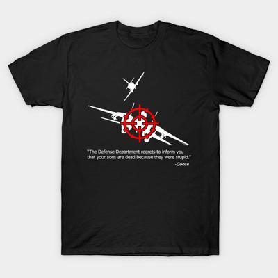 Asian Size Men Print T-shirt We Regret To Inform... Top Gun No-Cut Heat Transfer Print Cotton Tshirt