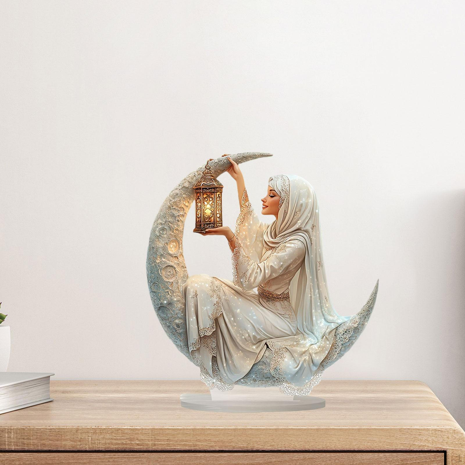 

2D Плоская Луна Настольный Орнамент Дисплей Искусство Акрил Коллекционный Декоративный Настольный Декор Ремесло для Style B