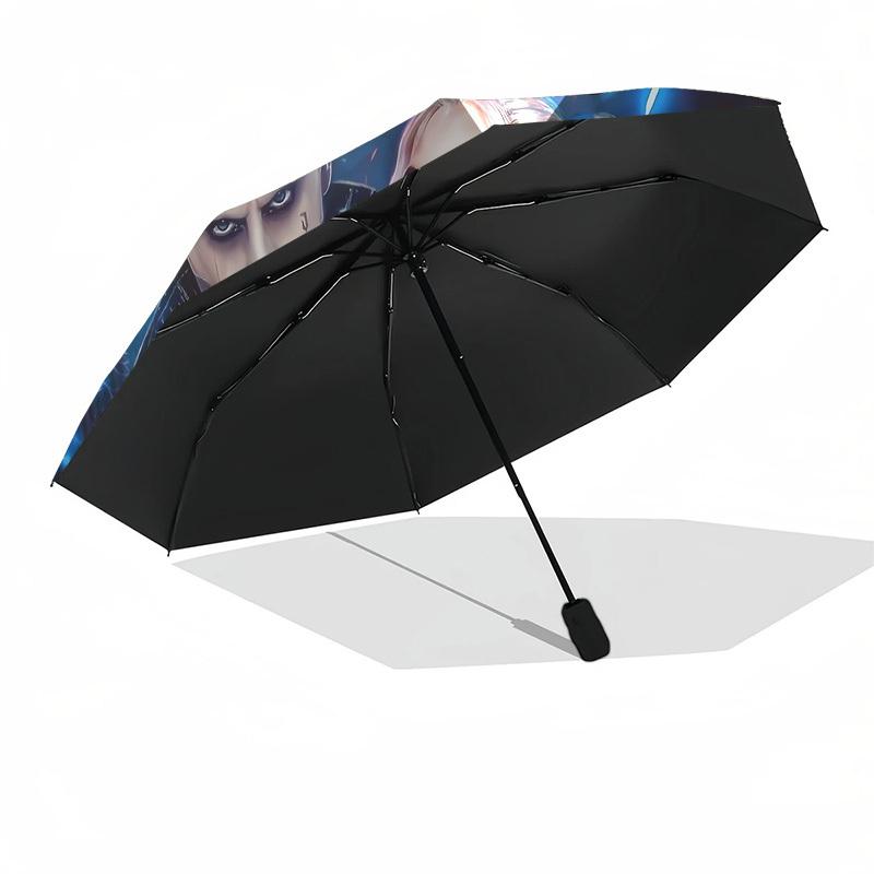 1pc Suicide Squad Artwork Umbrella with Plastic Handle,Cartoon Pattern,Suitable for All Seasons Multi-functional Umbrella546