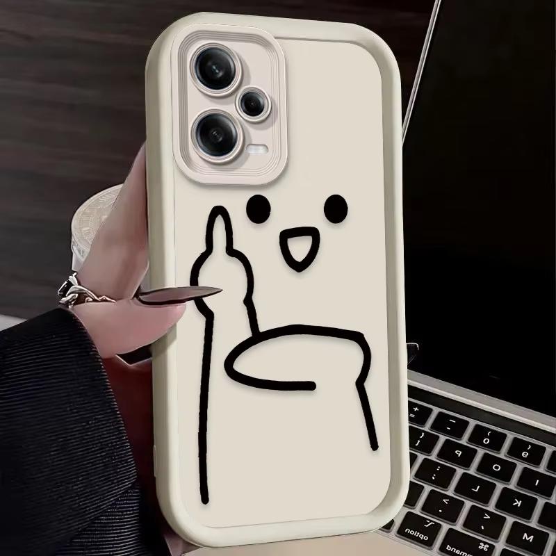 Cartoon Funny Despise Gesture Phone Case For Redmi Note 13 12 Pro Plus 5G 13 12 Pro 4G 5G 11 10 Pro 12S 11S 10S Redmi 13C 12 5G