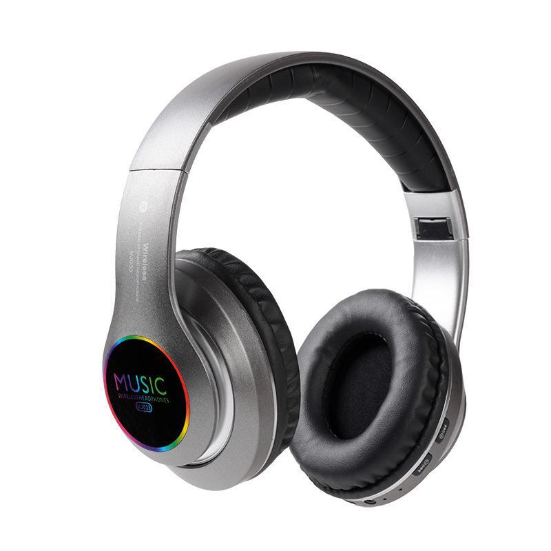 VJ033 LED Wireless Bluetooth 5.0 Sports Headphones - New Head-Mounted Model