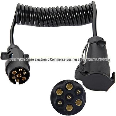 7-Core European Standard Spiral Cable Extension for Caravan Trailer Tail Lights