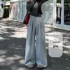 2025 Spring Women's High Waist Loose Wide-Leg Cotton Pants with Drawstring