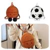 New Fun Sports Football Basketball Plush Toy Shoulder Bag Doll Children's Gift Creative Doll Backpack